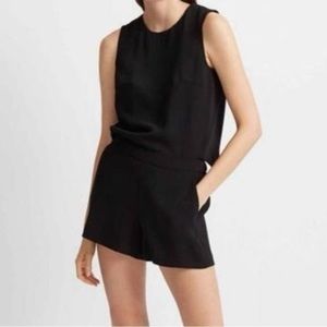 Club Monaco Lyndsey Black Open Back Romper • Size 6